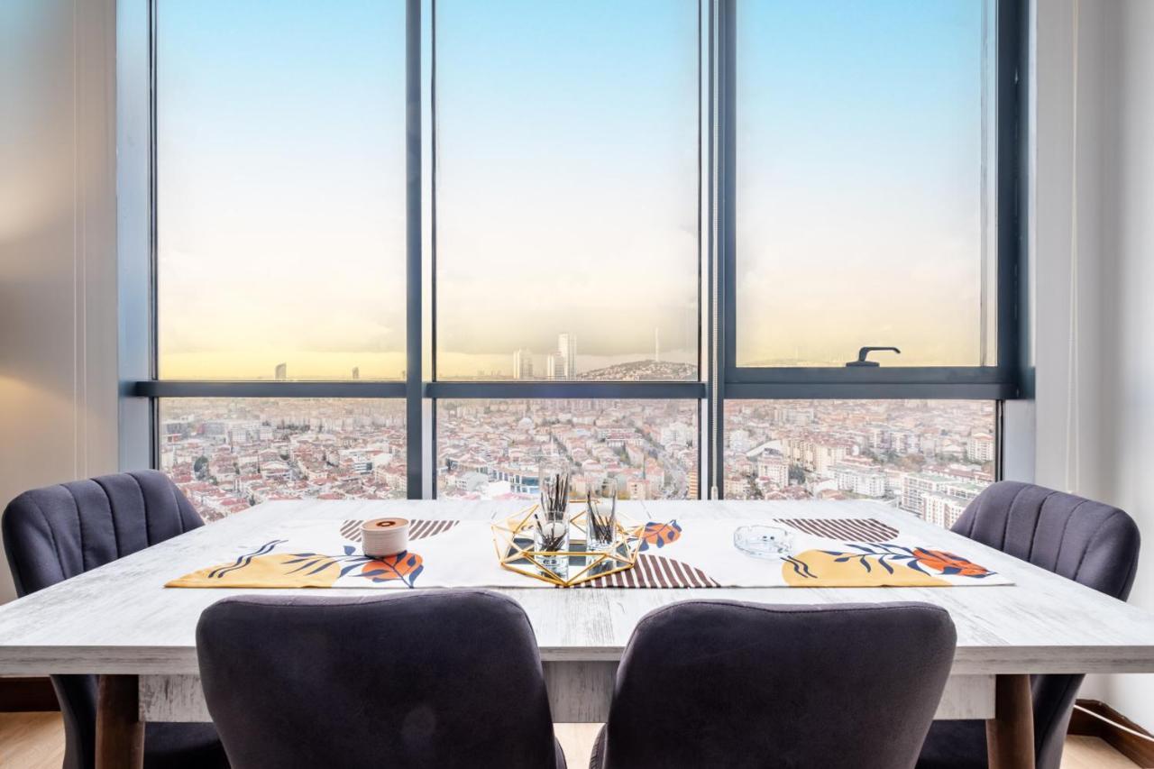 Charming Flat With City View In Atasehir Estambul Exterior foto