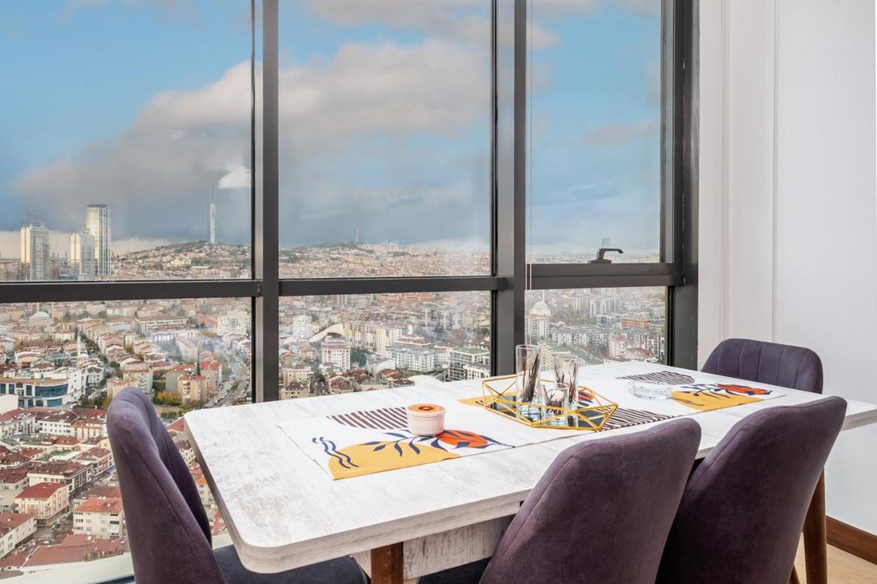 Charming Flat With City View In Atasehir Estambul Exterior foto
